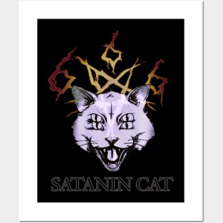 Satanin cat Posters and Art